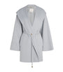 Agnona Blue Cashmere Wrap Coat