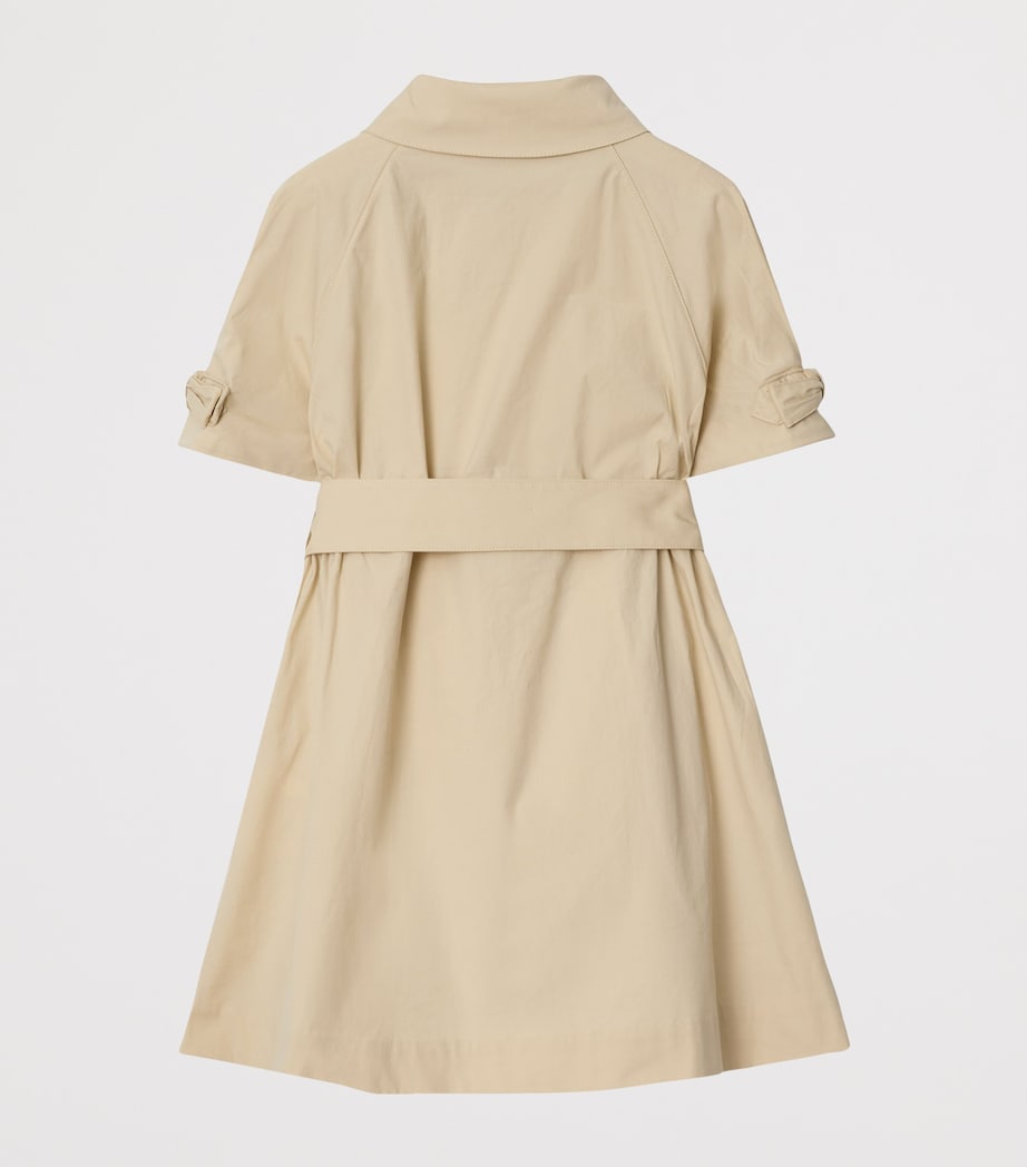 Burberry Kids Beige Stretch-Cotton Trench Dress (3-12 Years)