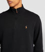 Polo Ralph Lauren Black Cotton Quarter-Zip Sweater