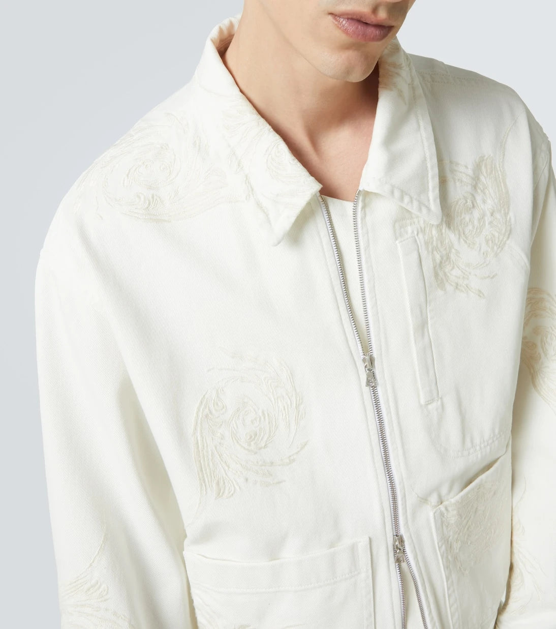 Dries Van Noten - Embroidered denim jacket