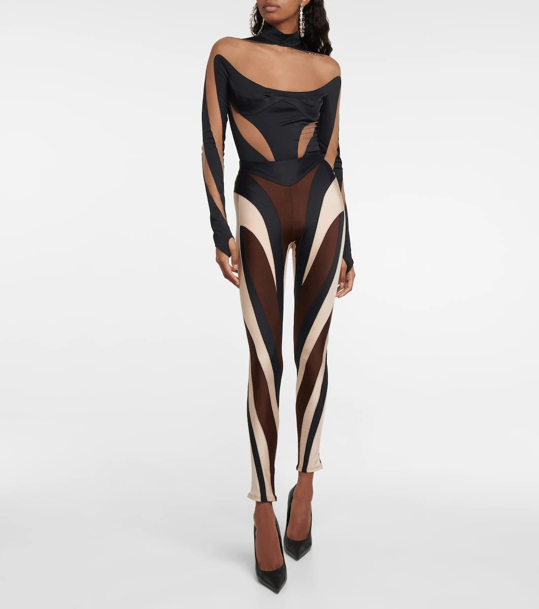 Mugler - Paneled bodysuit