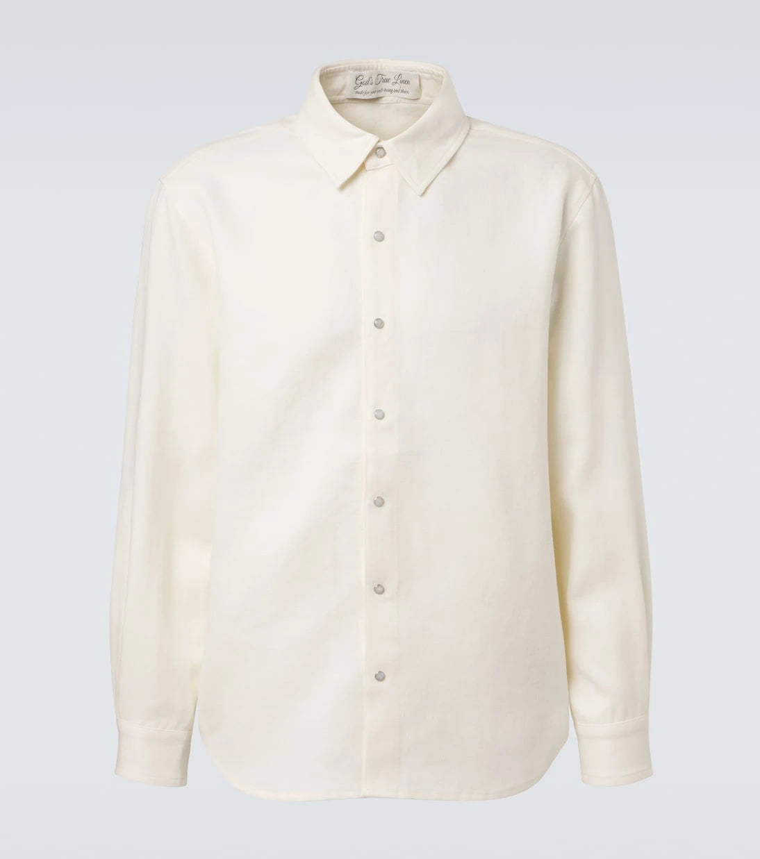 God's True Cashmere - Linen shirt with moonstone