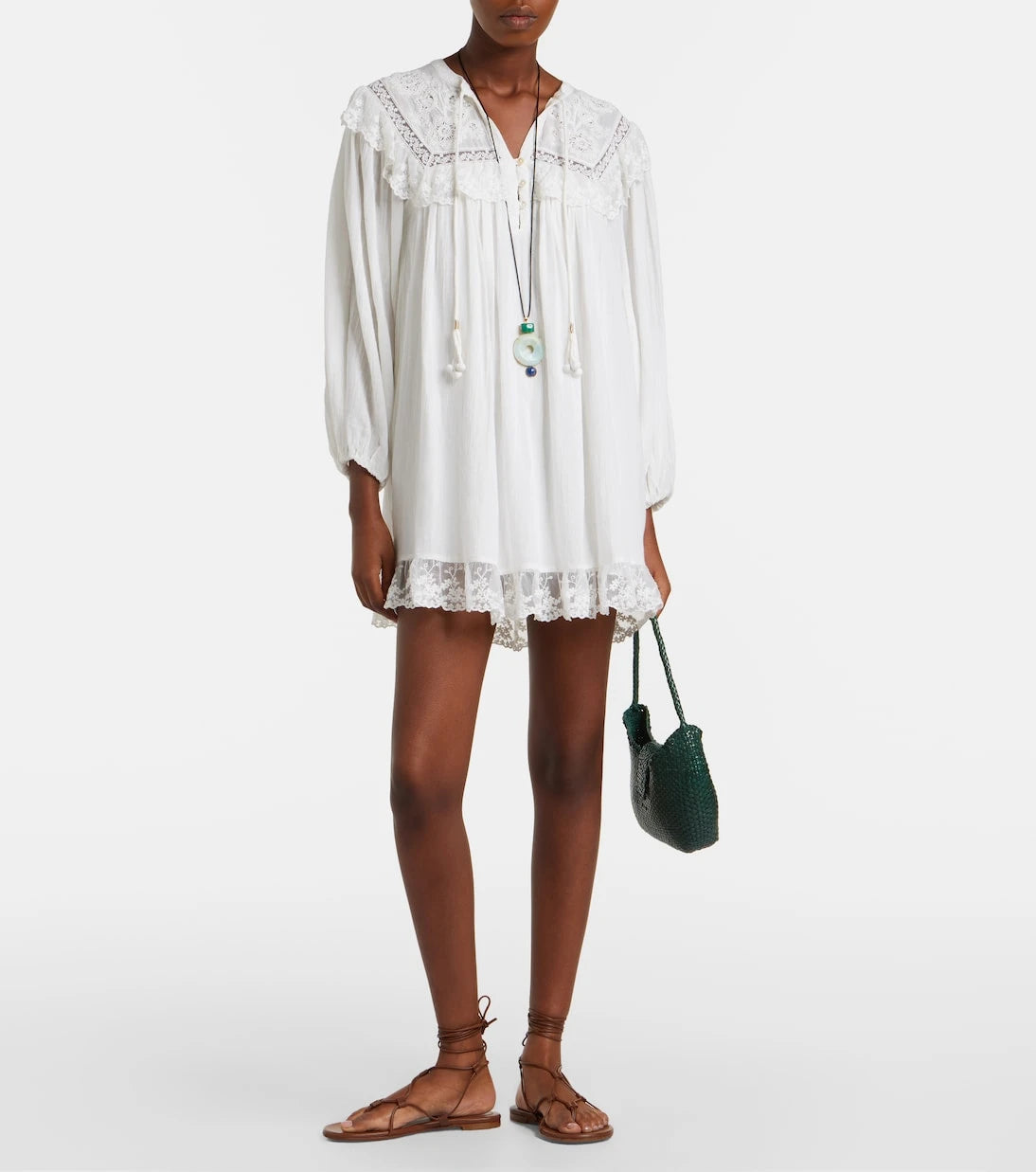 Rixo - Inez embroidered cotton minidress