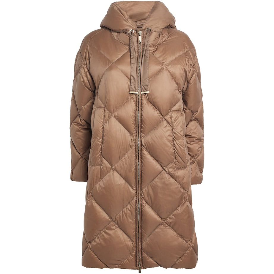 Max Mara Brown Down Water-Resistant The Cube Coat