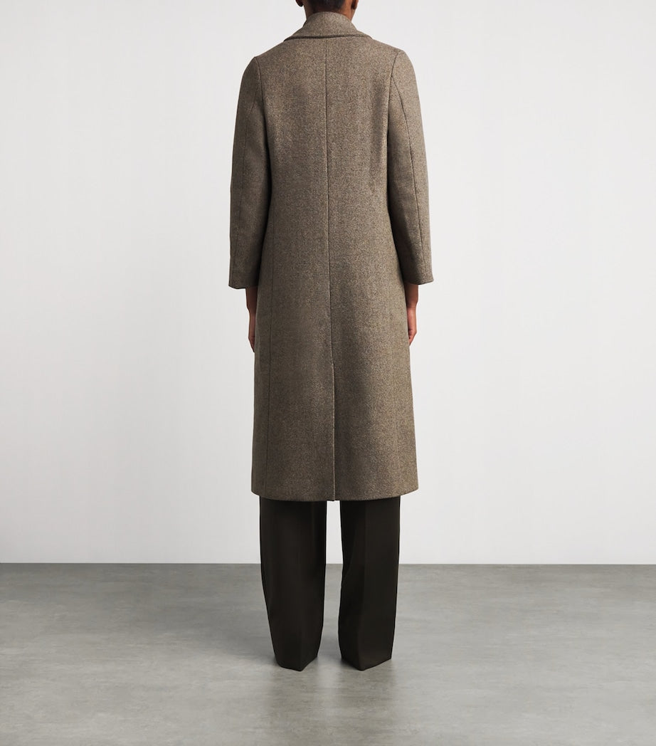 Johnstons Of Elgin Brown Wool The Great Coat