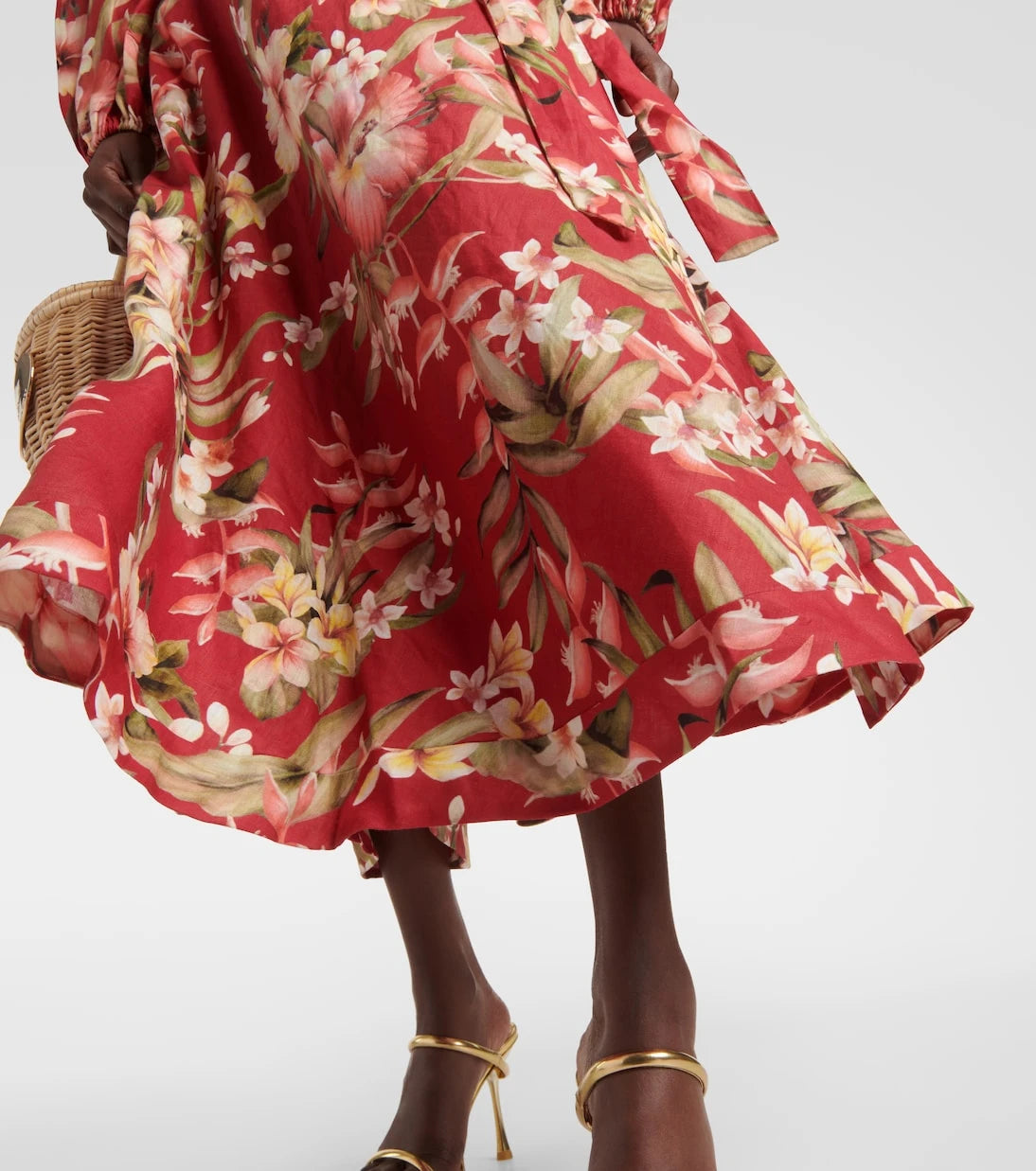 Zimmermann - Lexi floral linen wrap dress