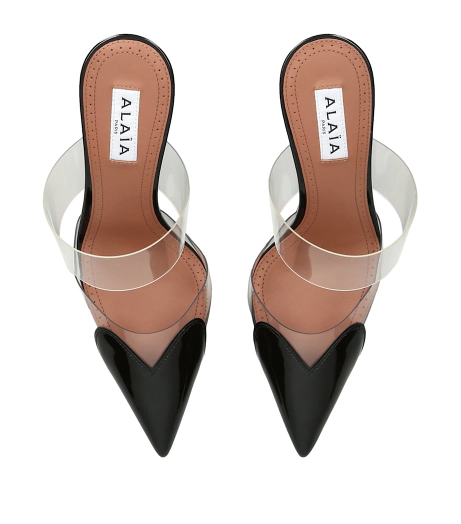 Alaïa Patent Coeur Mules 90