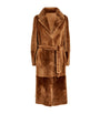 Yves Salomon Beige Lamb Fur Reversible Wrap Coat
