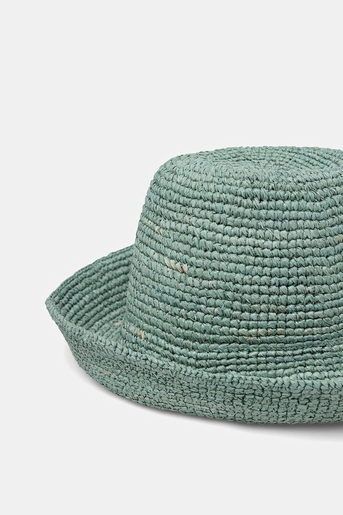 LE SH KA Örgü Kumaş Kadın Mavi Bucket Şapka