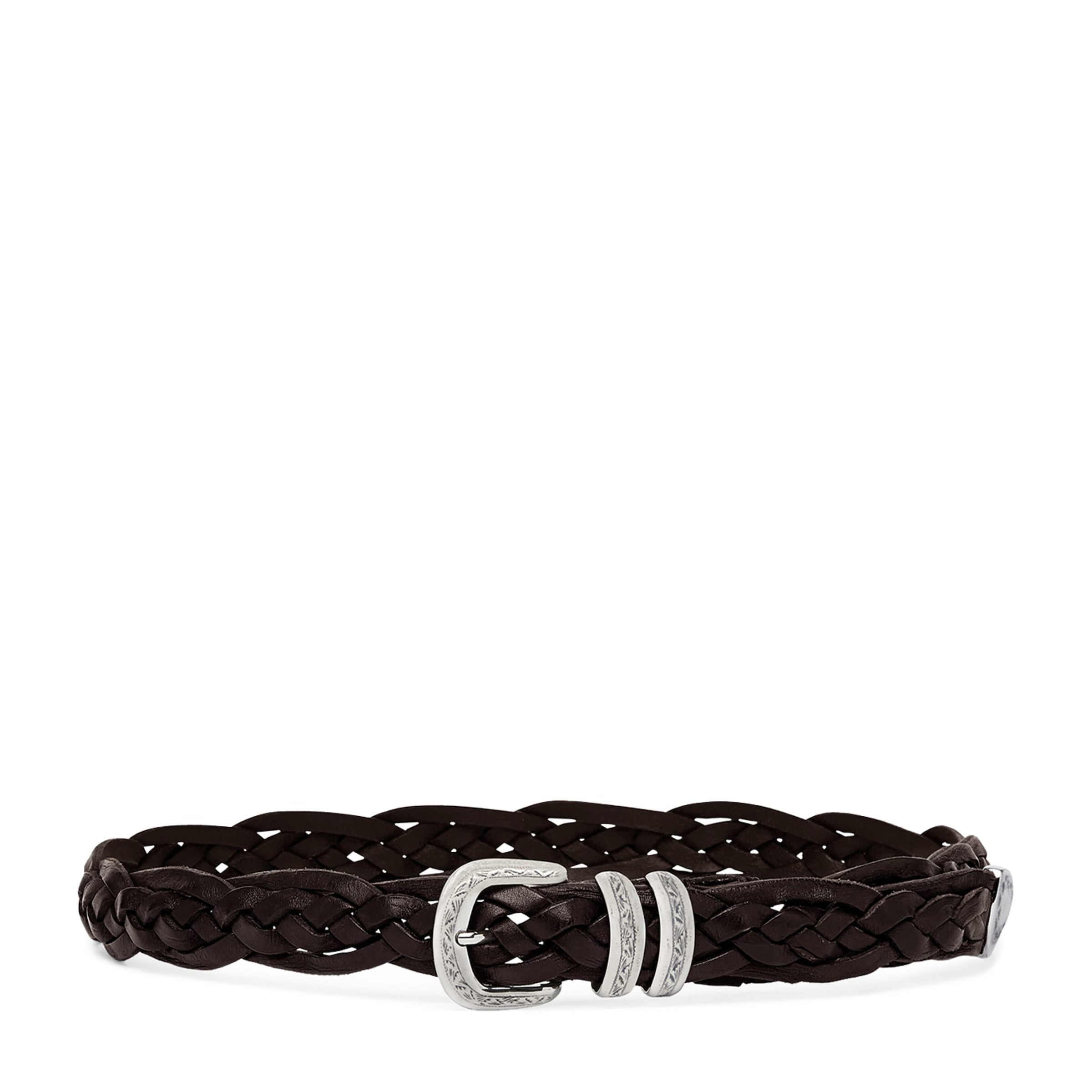 Brunello Cucinelli Leather Woven Belt