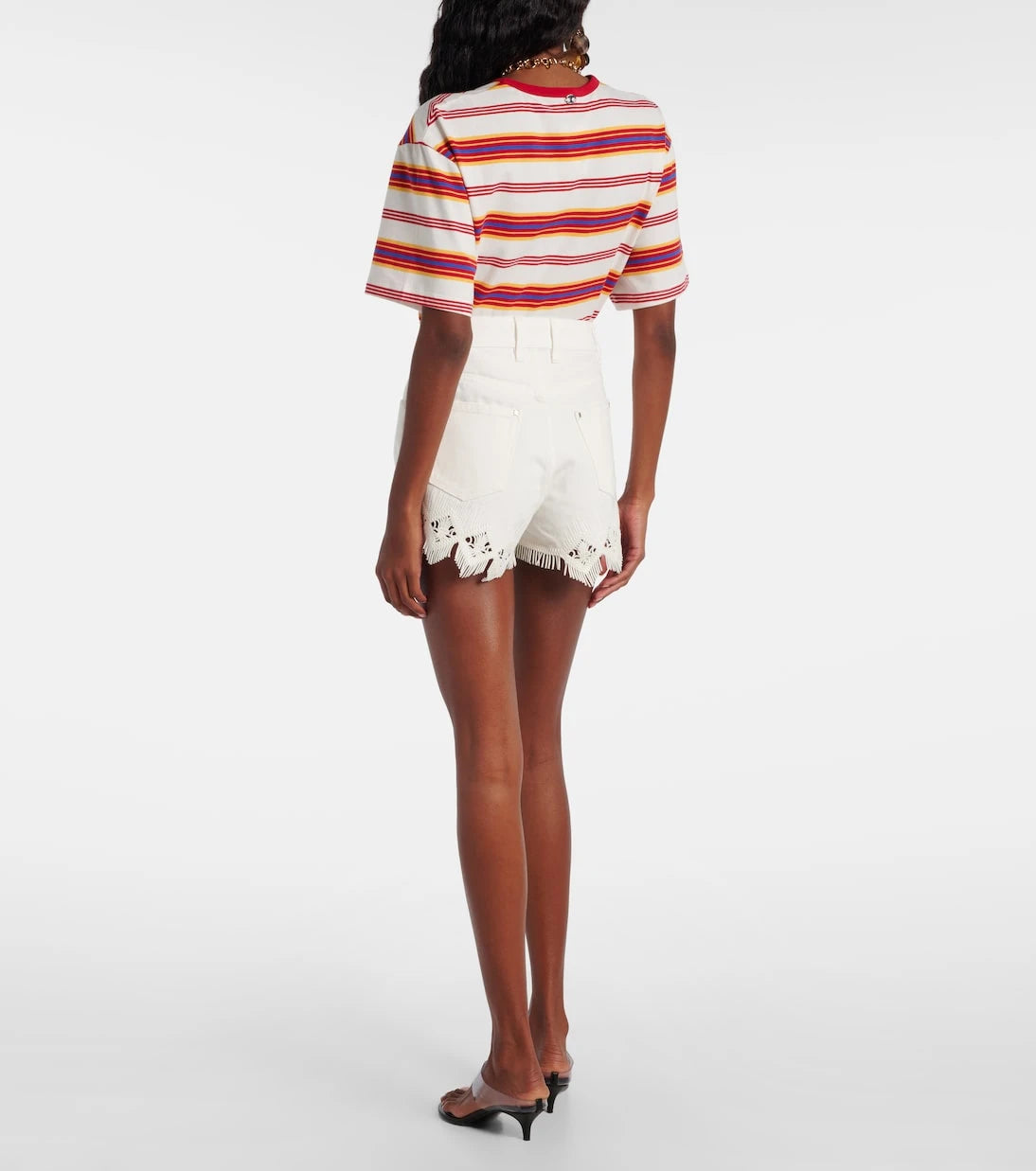 Rabanne - Macramé cotton shorts