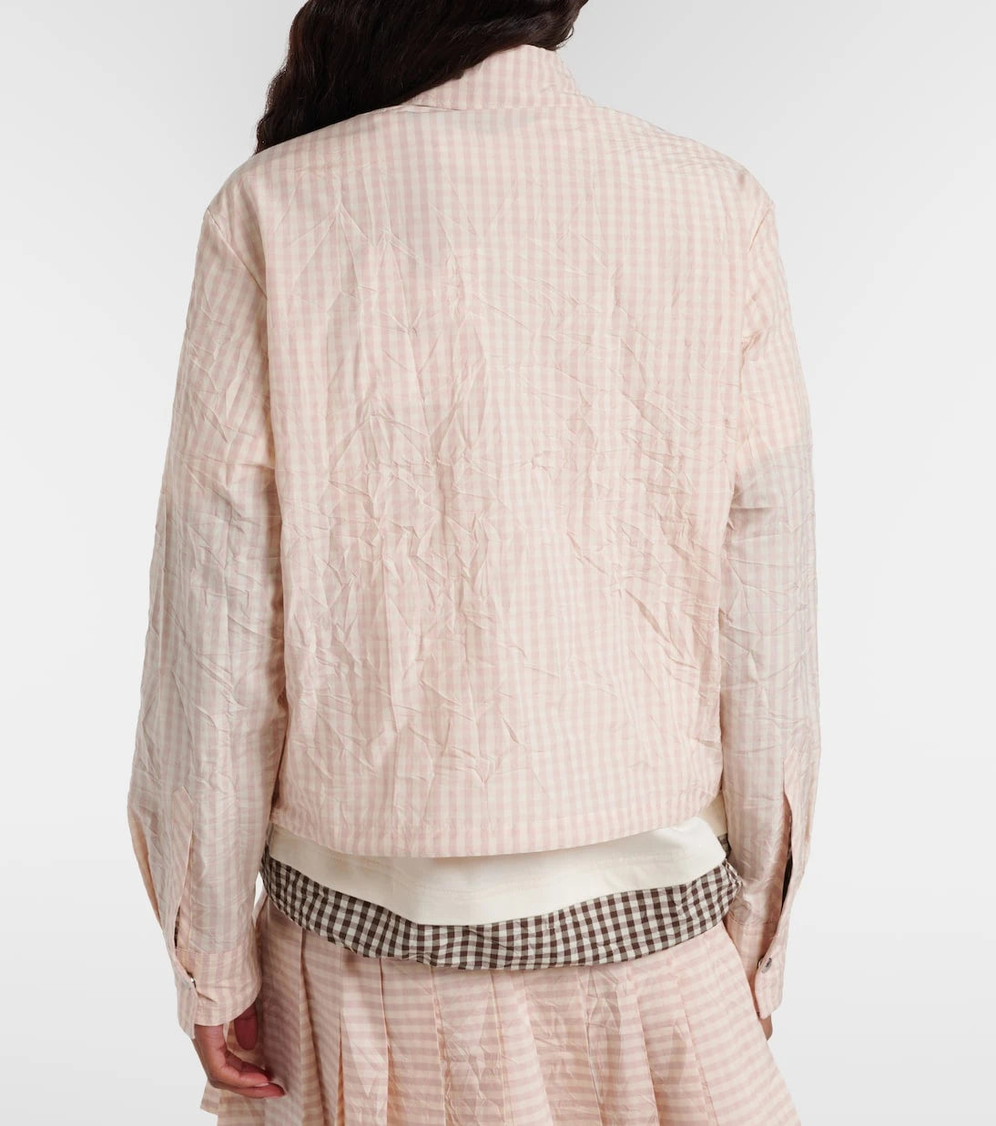 Moncler - Gingham cotton-blend jacket