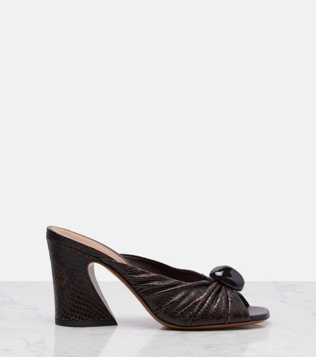 Zimmermann - Gleam 85 snake-effect leather mules