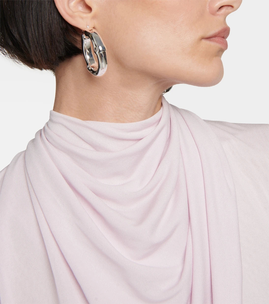Jil Sander - Small Bamboo hoop earrings
