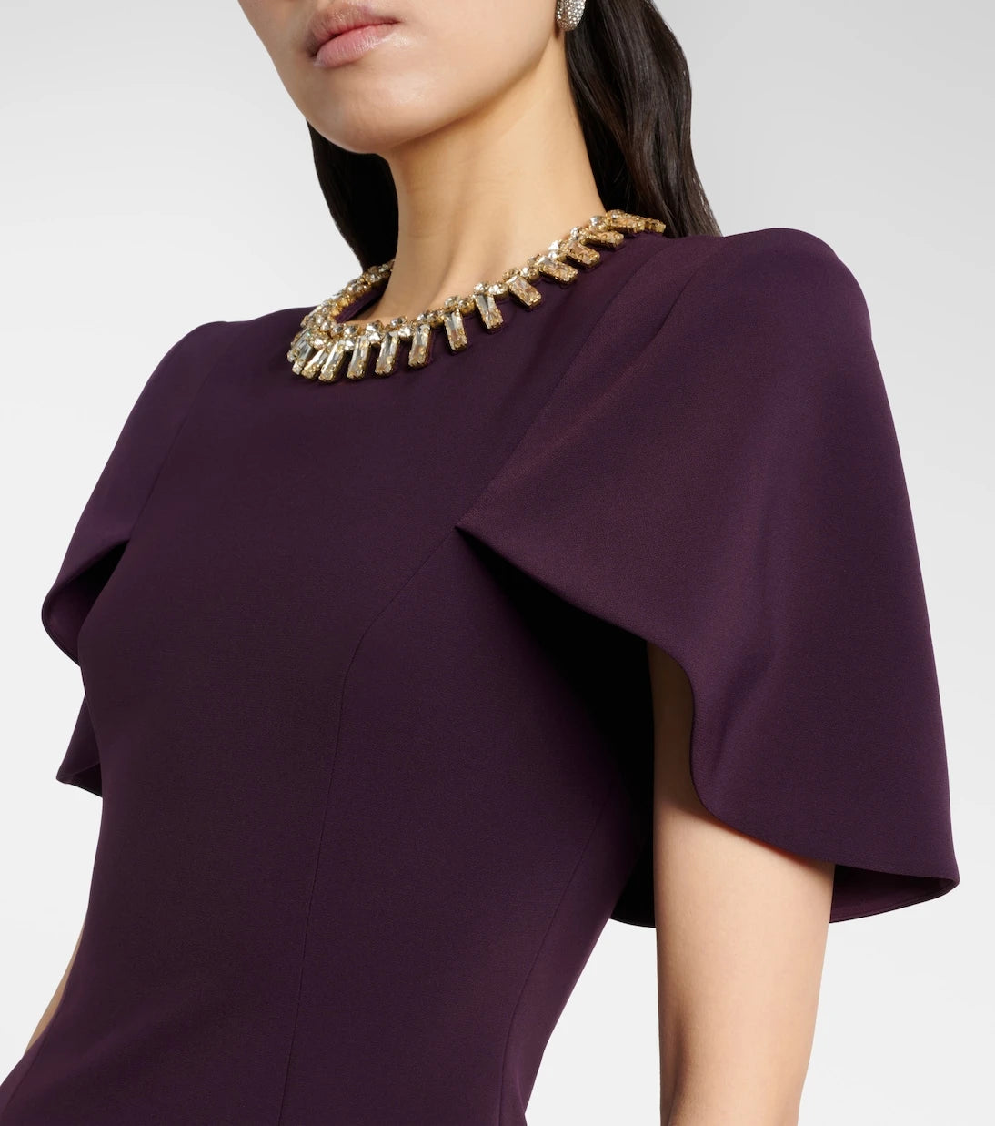 Jenny Packham - Thalia crystal-embellished midi dress