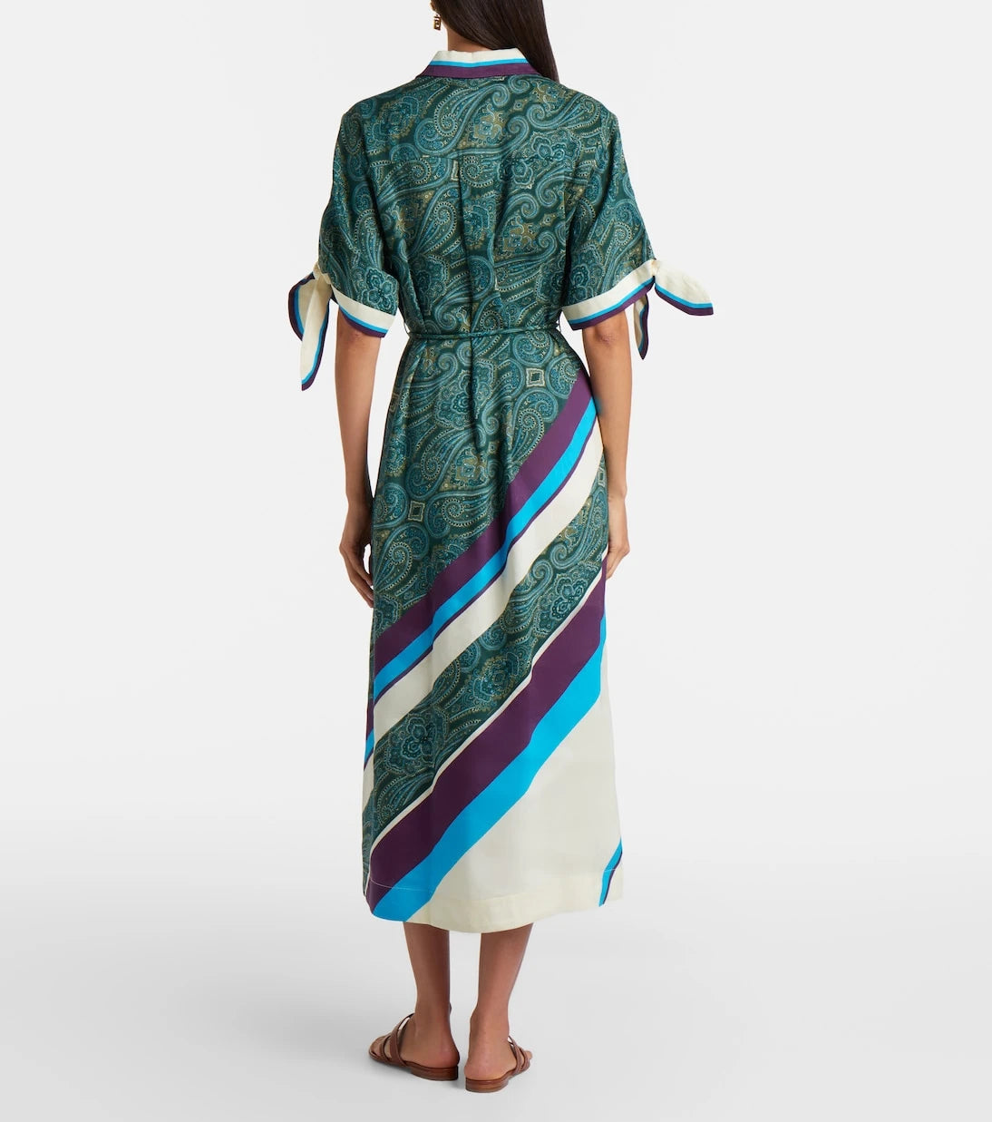 Alémais - Joni printed linen-blend shirt dress