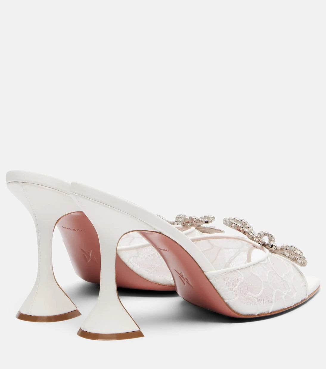 Amina Muaddi - Rosie embellished lace mules