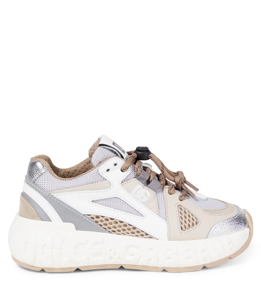 Dolce&Gabbana Kids - DG leather-trimmed sneakers
