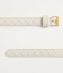 Bottega Veneta White Lambskin Thin Watch Belt