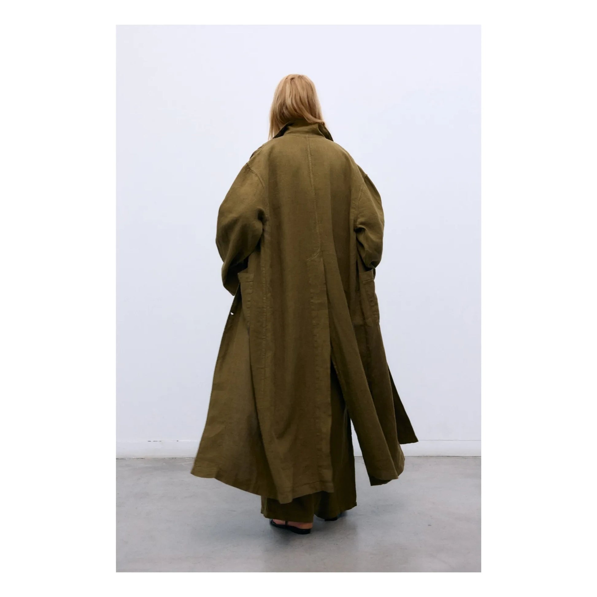 the new society - Melissa Linen Pants | Olive