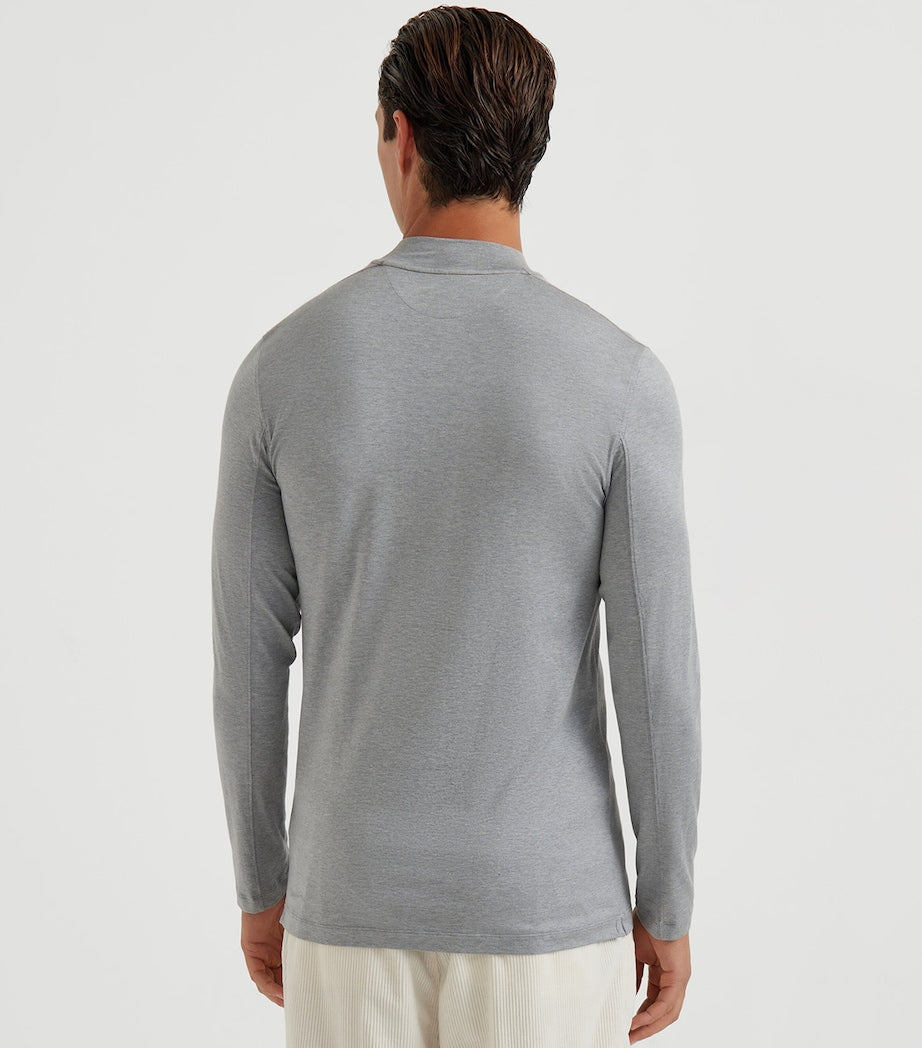 Silk-Blend Jersey Long-Sleeve T-Shirt
