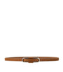 Ralph Lauren Collection Gold Leather Oval-Buckle Belt