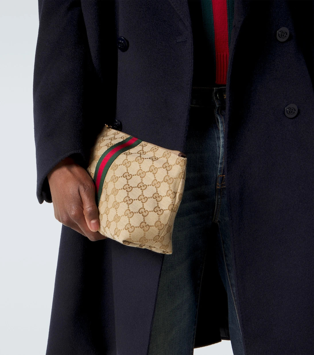 Gucci - GG Canvas Small pouch with strap