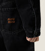 Miu Miu Black Raw-Hem Denim Jacket