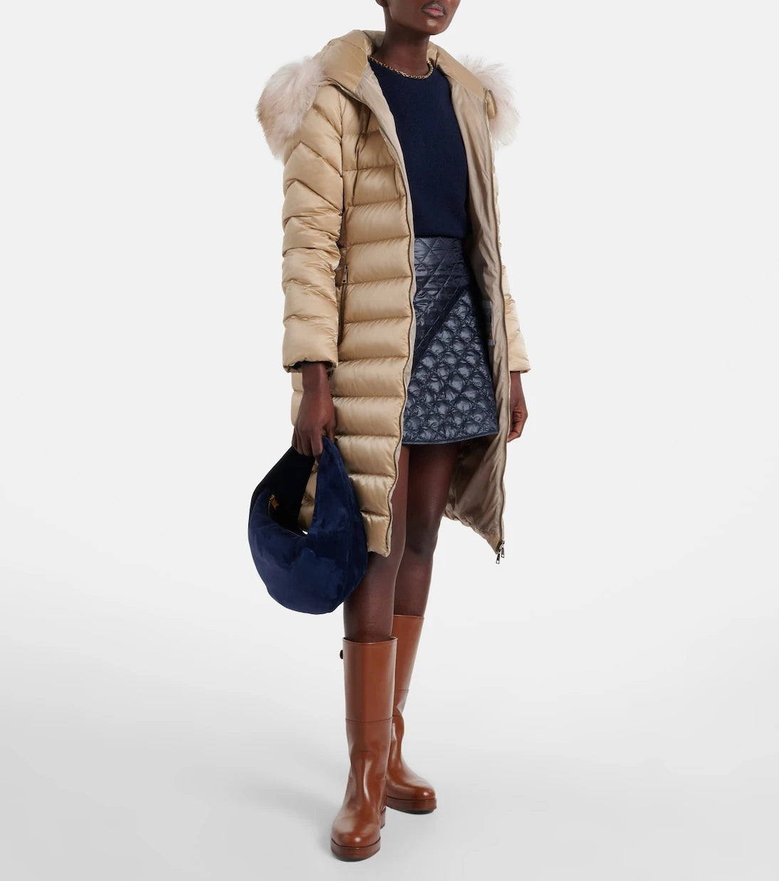 Moncler - Leersie shearling-trimmed down coat