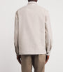Beige Cotton-Cashmere Overshirt