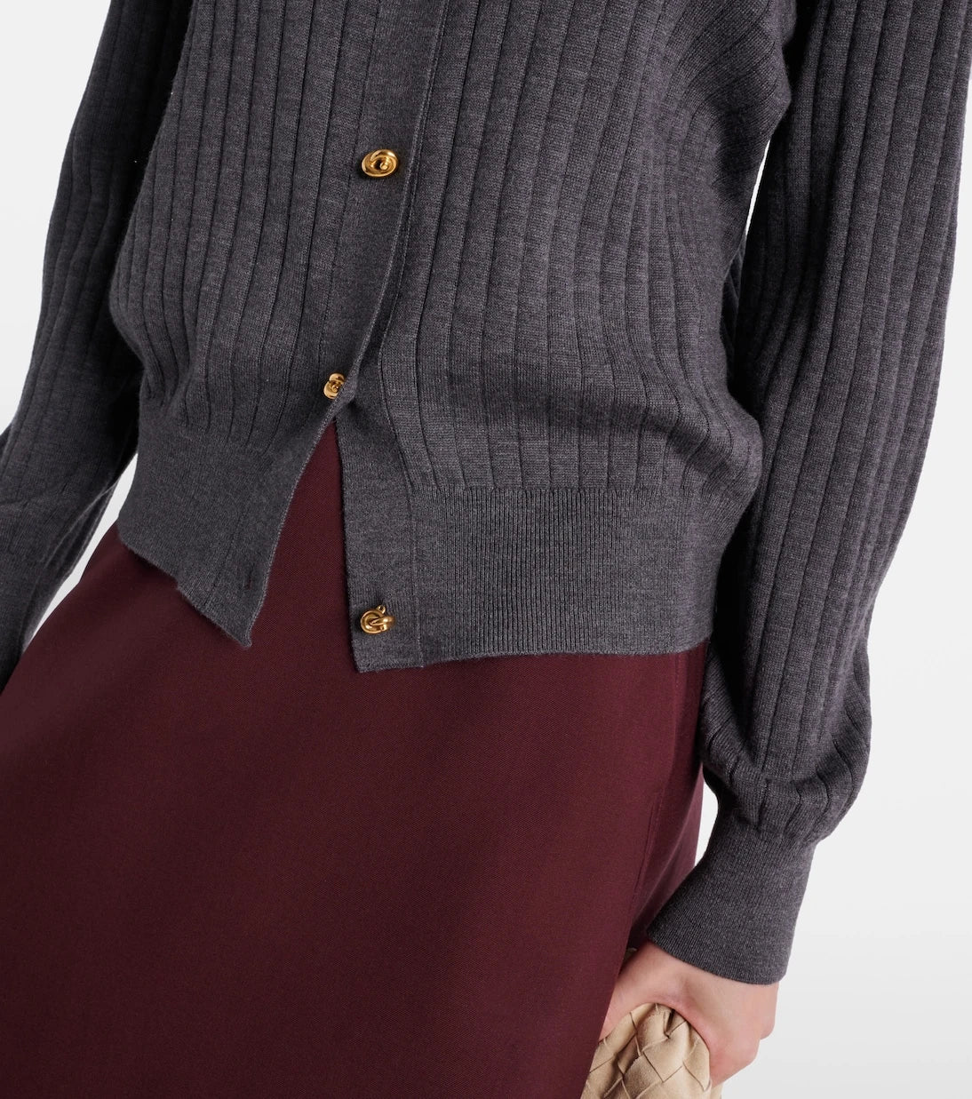 Bottega Veneta - Knot ribbed-knit wool cardigan
