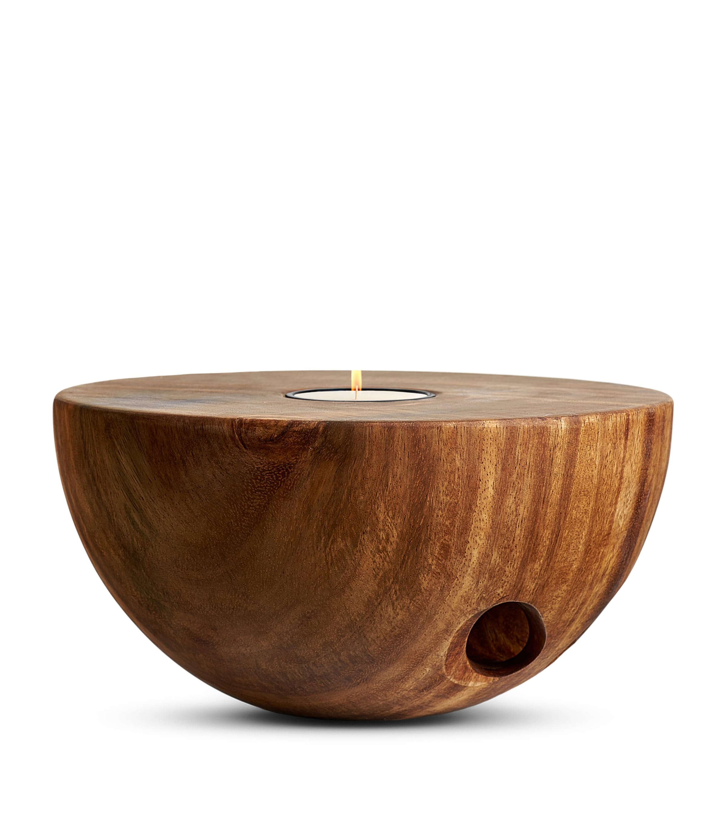 Marchanta Saman Wood Gold-Rim Candle
