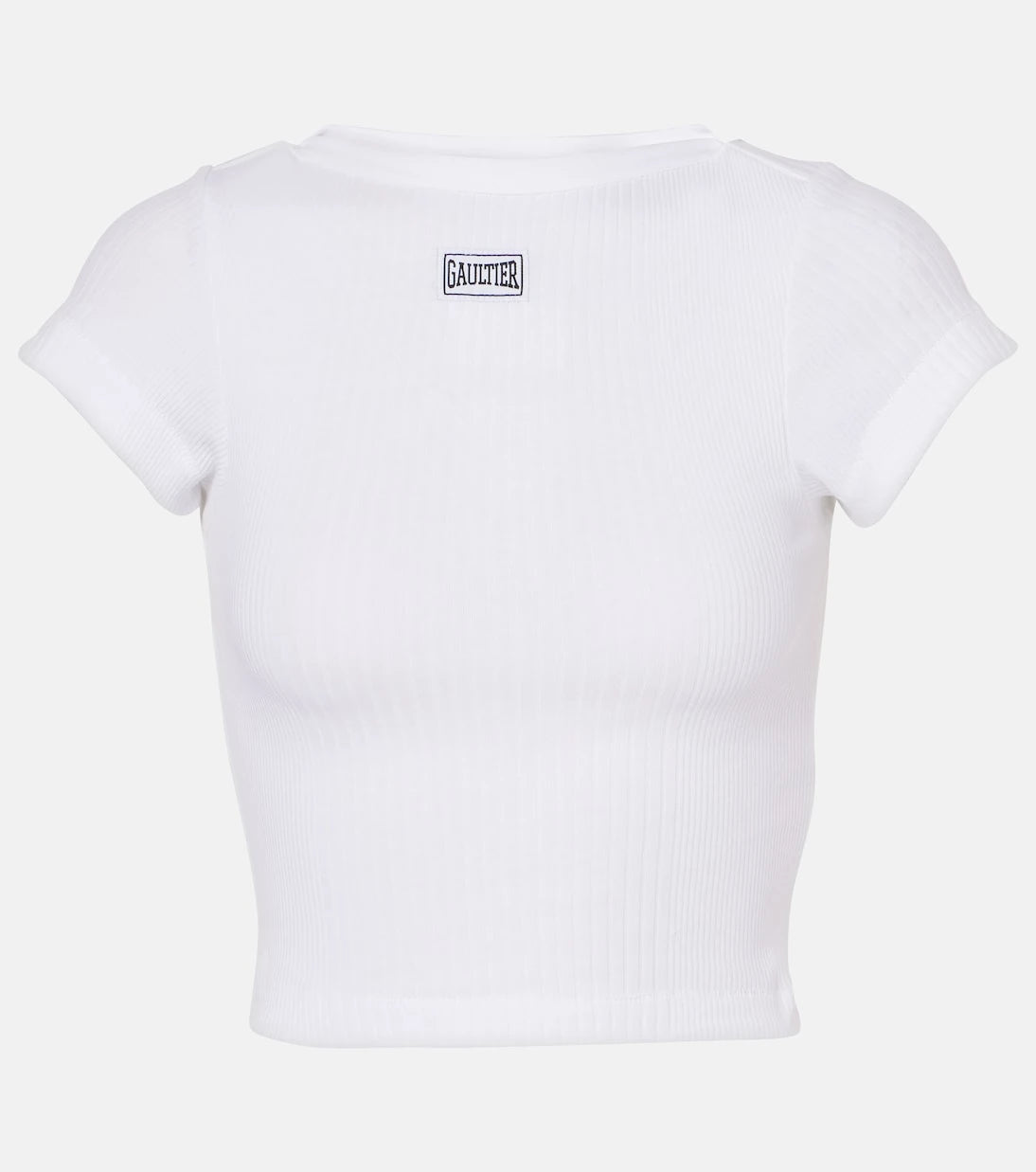 Jean Paul Gaultier - Logo cotton jersey crop top