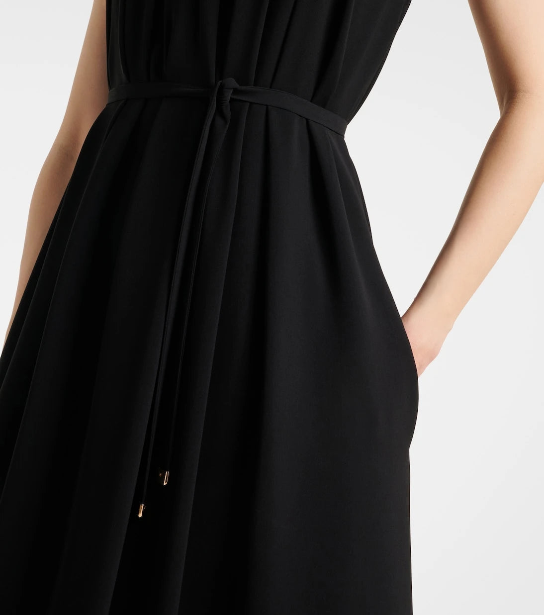 Max Mara - Elegante Sax crêpe strapless gown
