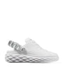 Jimmy Choo White Leather Diamond Sling Sneakers