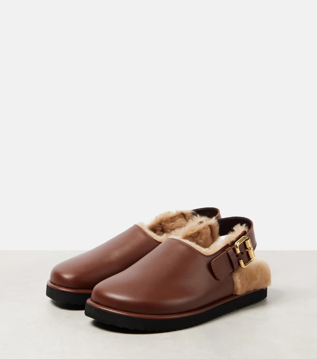 Chloé - Nil shearling-lined leather mules