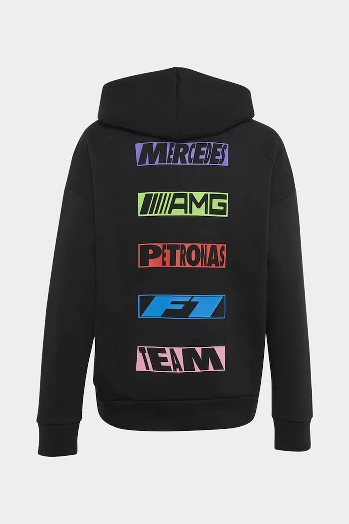 adidas Performance kapüşonlu çocuk pamuklu sweatshirt MERCEDES