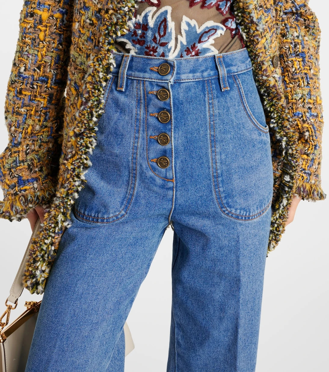 Etro - High-rise flared jeans