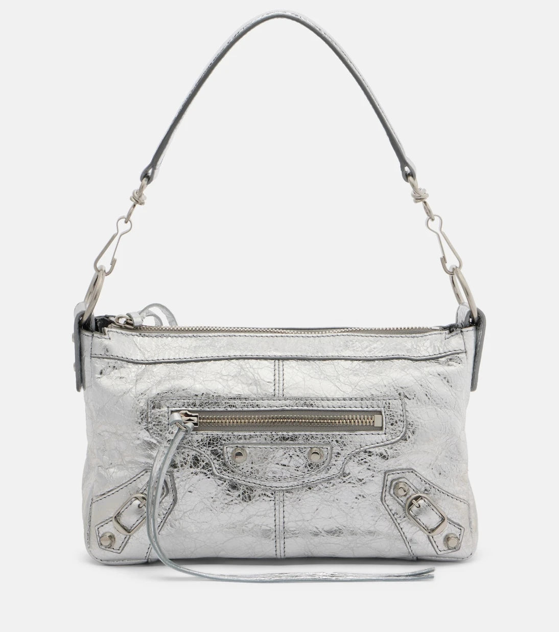 Balenciaga - حقيبة كتف Le City Moto Mini من الجلد