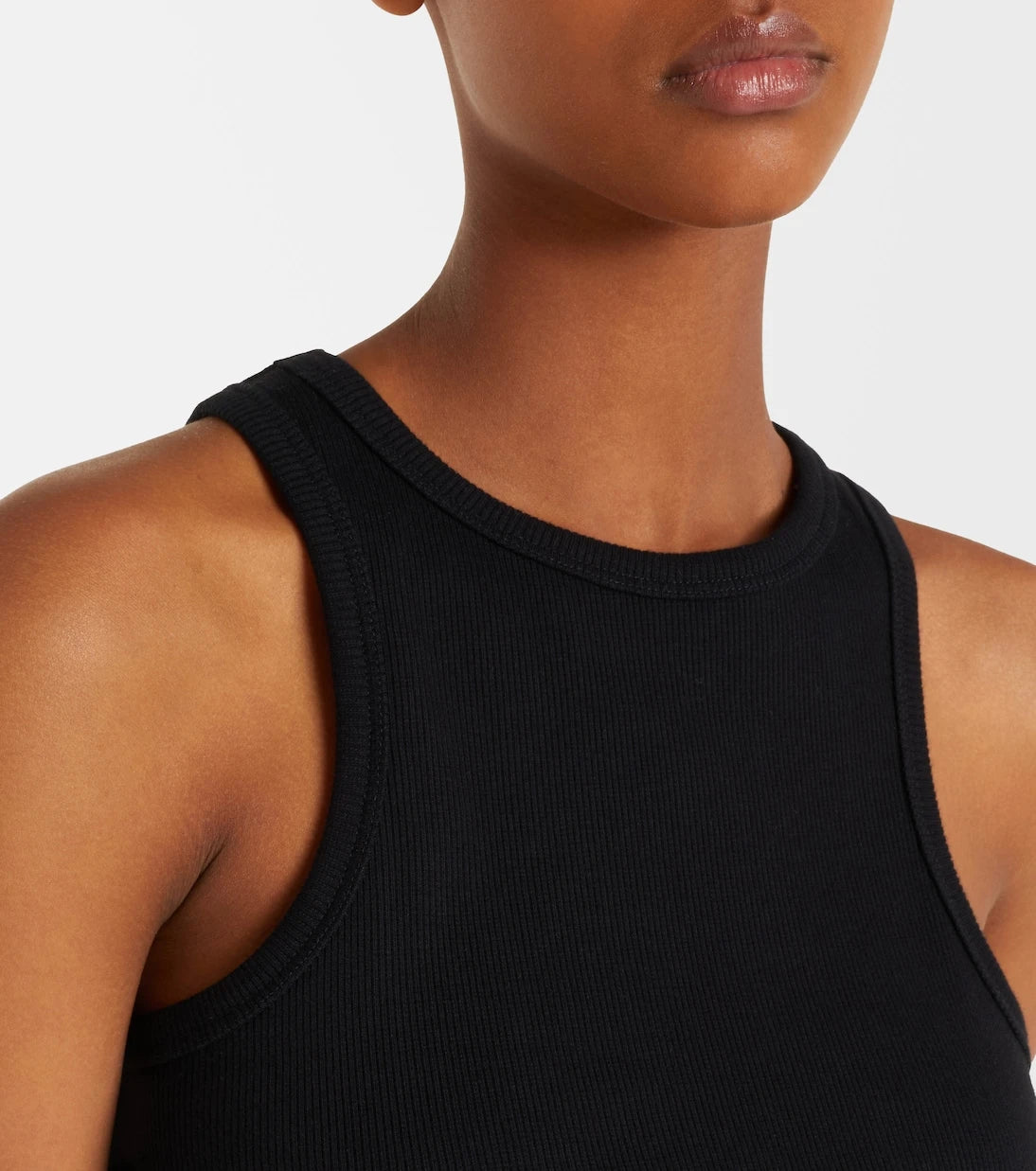Magda Butrym - Gathered cotton-blend jersey tank top