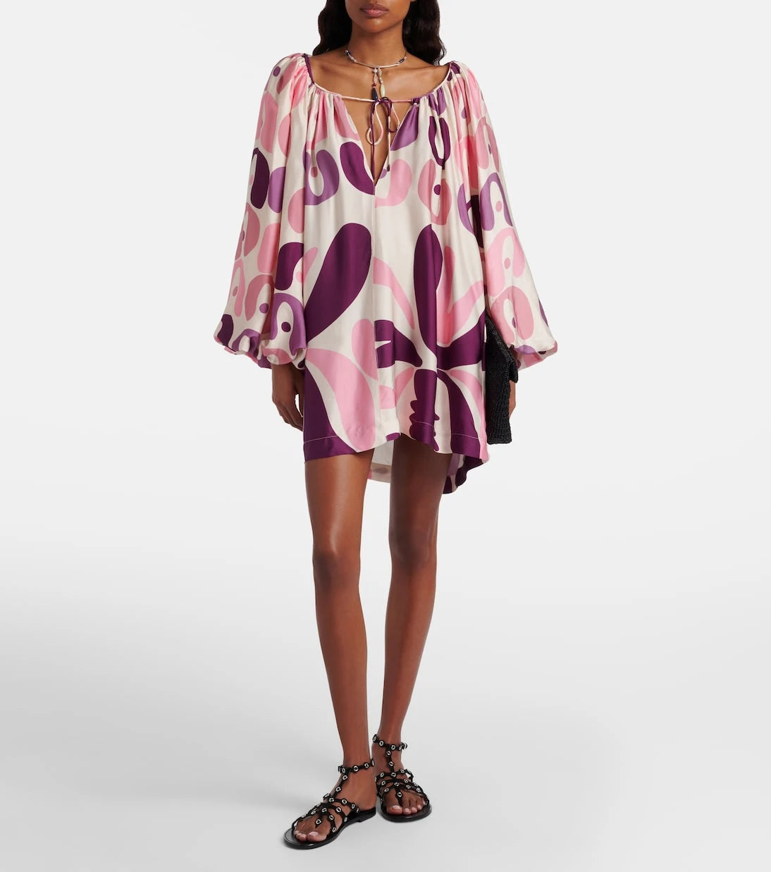 Adriana Degreas - Printed satin minidress