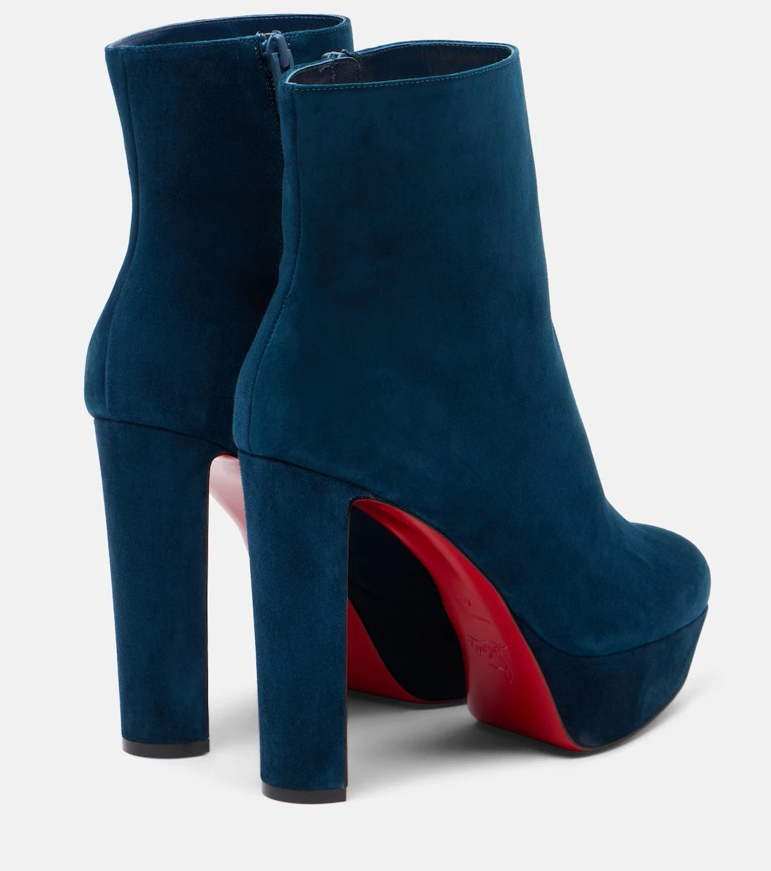 Christian Louboutin - Loo Booty 130 suede platform ankle boots