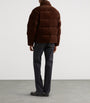 Brown Cotton Corduroy Puffer Jacket