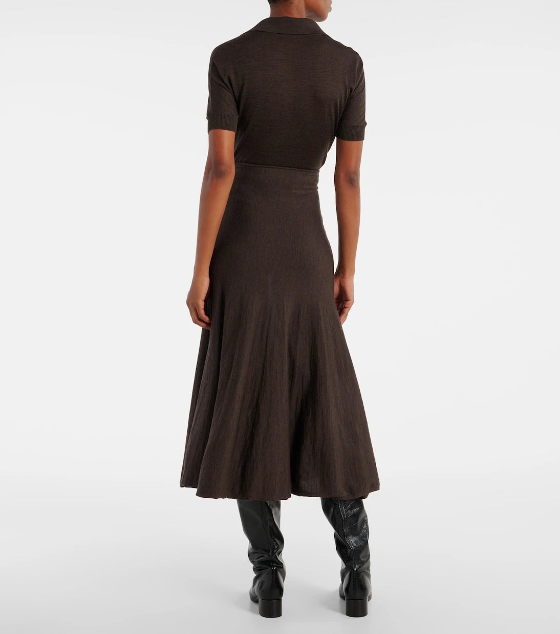 Khaite - Mayu wool midi skirt