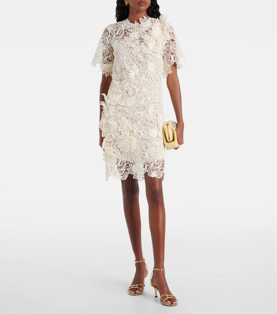 Oscar de la Renta - Floral lace minidress