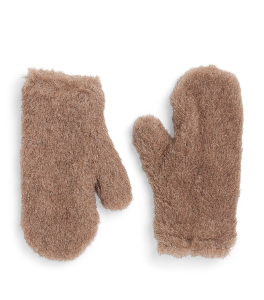 Brown Alpaca-Wool-Silk Gloves