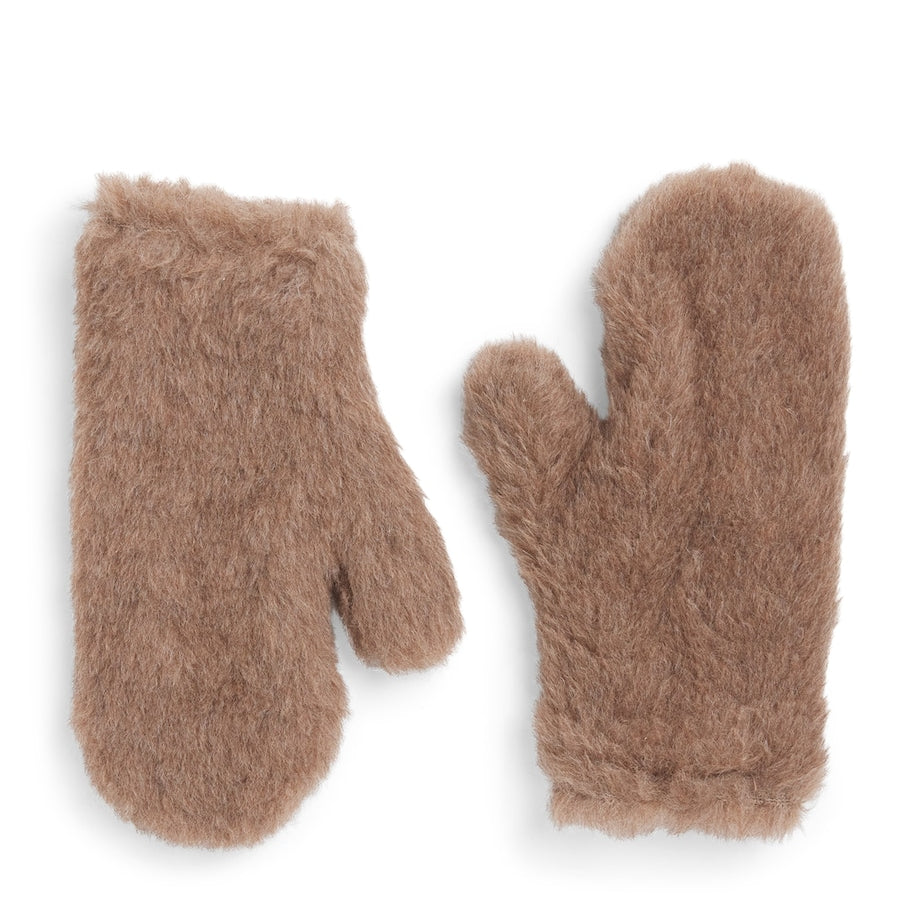 Brown Alpaca-Wool-Silk Gloves