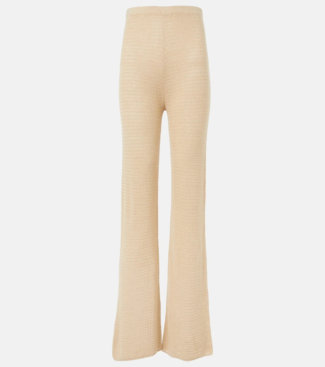 Posse - Lennon knitted cotton-blend flared pants