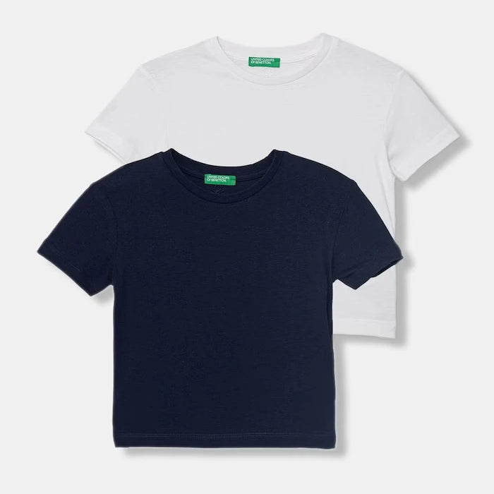United Colors of Benetton Pamuklu Çocuk Tişörtü 2'li