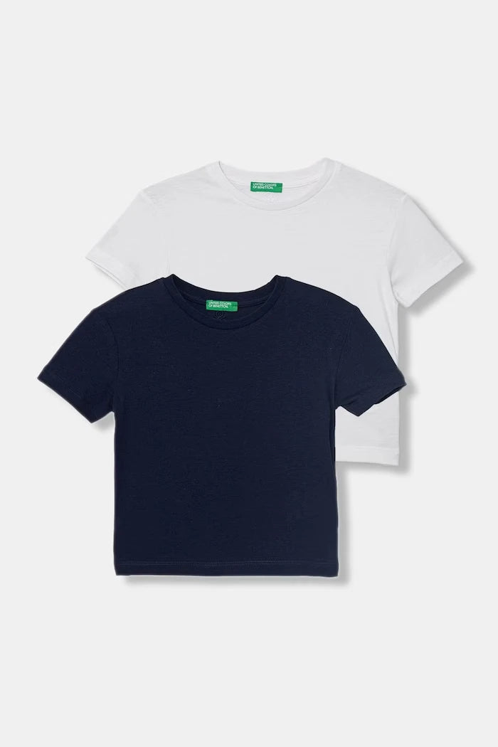 United Colors of Benetton Pamuklu Çocuk Tişörtü 2'li